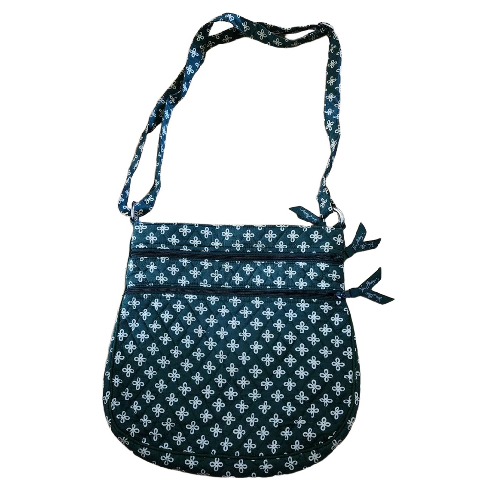 Vera Bradley Bag Womens Size Adjustable Green Crossbody Floral Zipper‎ Pockets